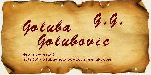 Goluba Golubović vizit kartica